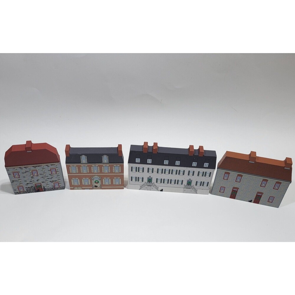 Cat's Meow Bethlehem Christmas Series Pennsylvania Lot of 4 Shelf Sitters 2005